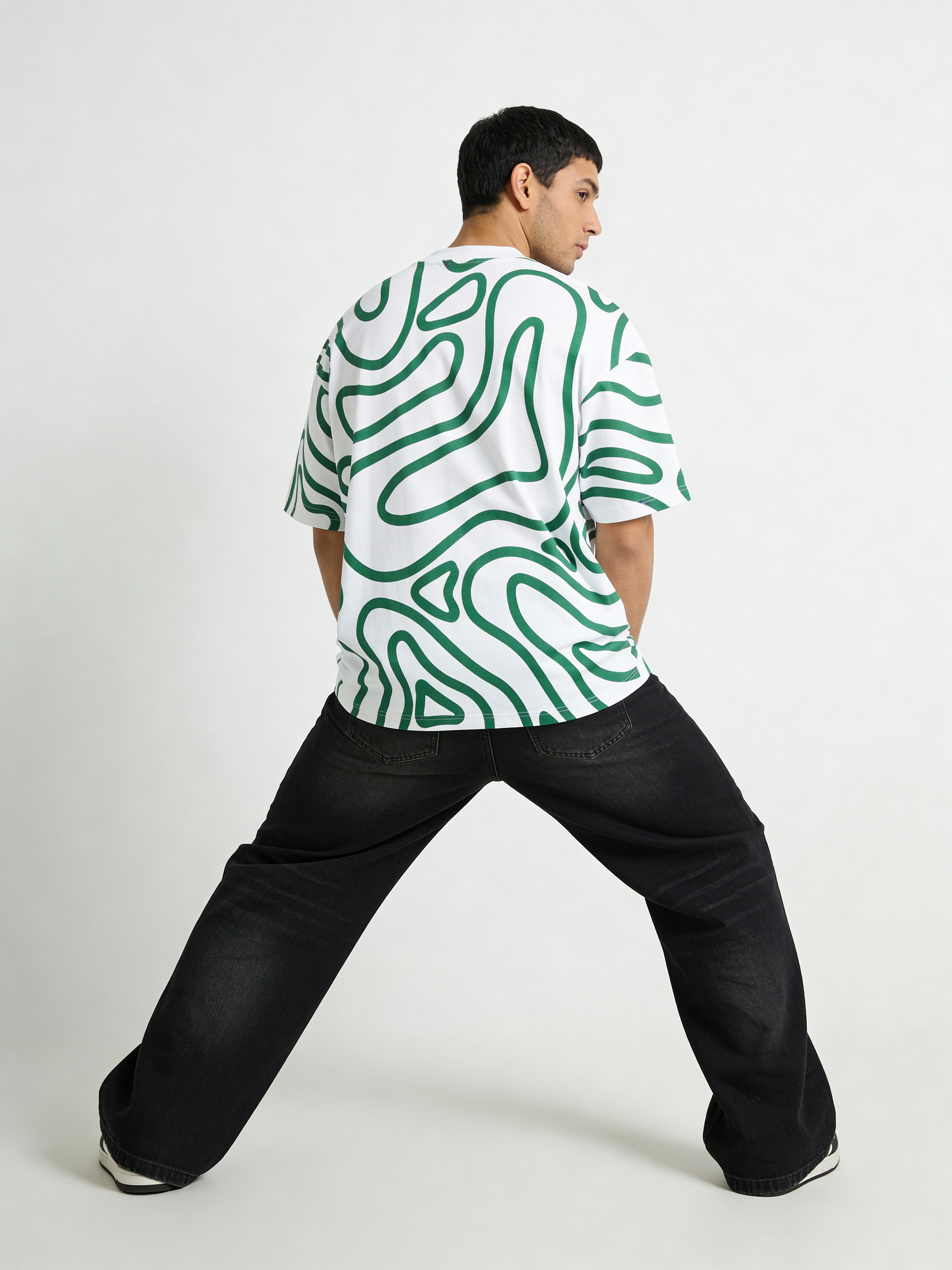 Herbal White All-Over Print Boxy Tee