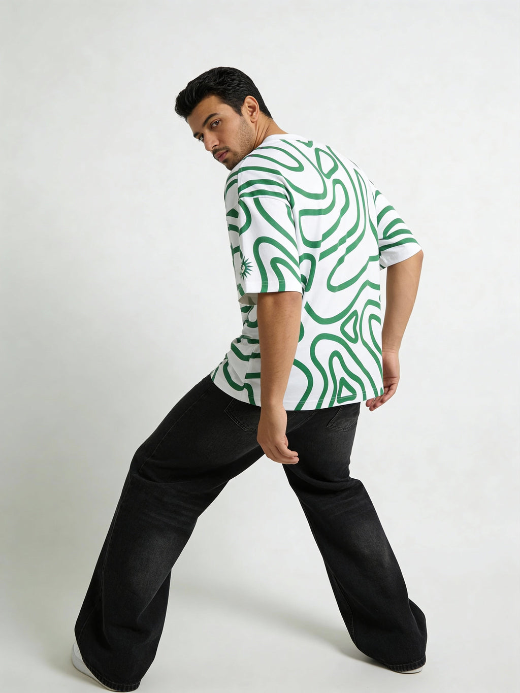 Herbal White All-Over Print Boxy Tee