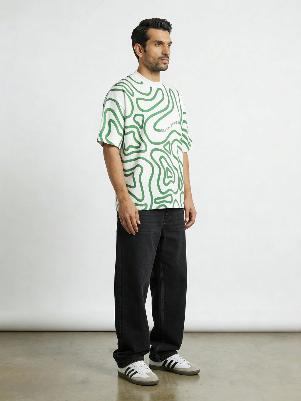 Herbal White All-Over Print Boxy Tee