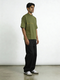 Olive Herbal Cotton Reflective Boxy Tee