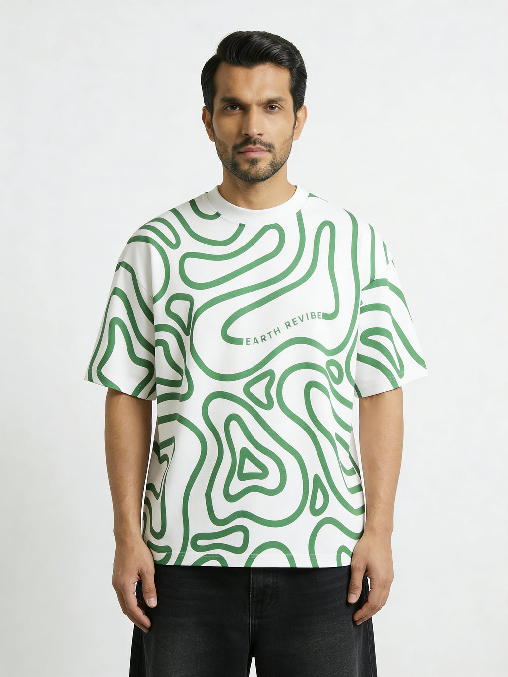Herbal White All-Over Print Boxy Tee