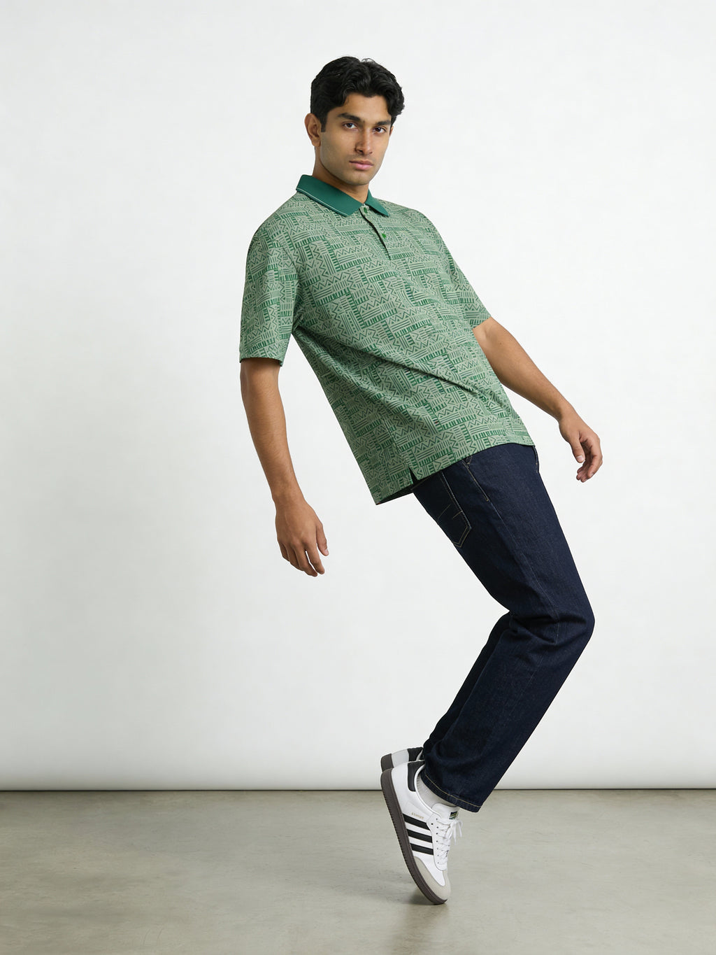 All-Over Print Formal Boxy polo