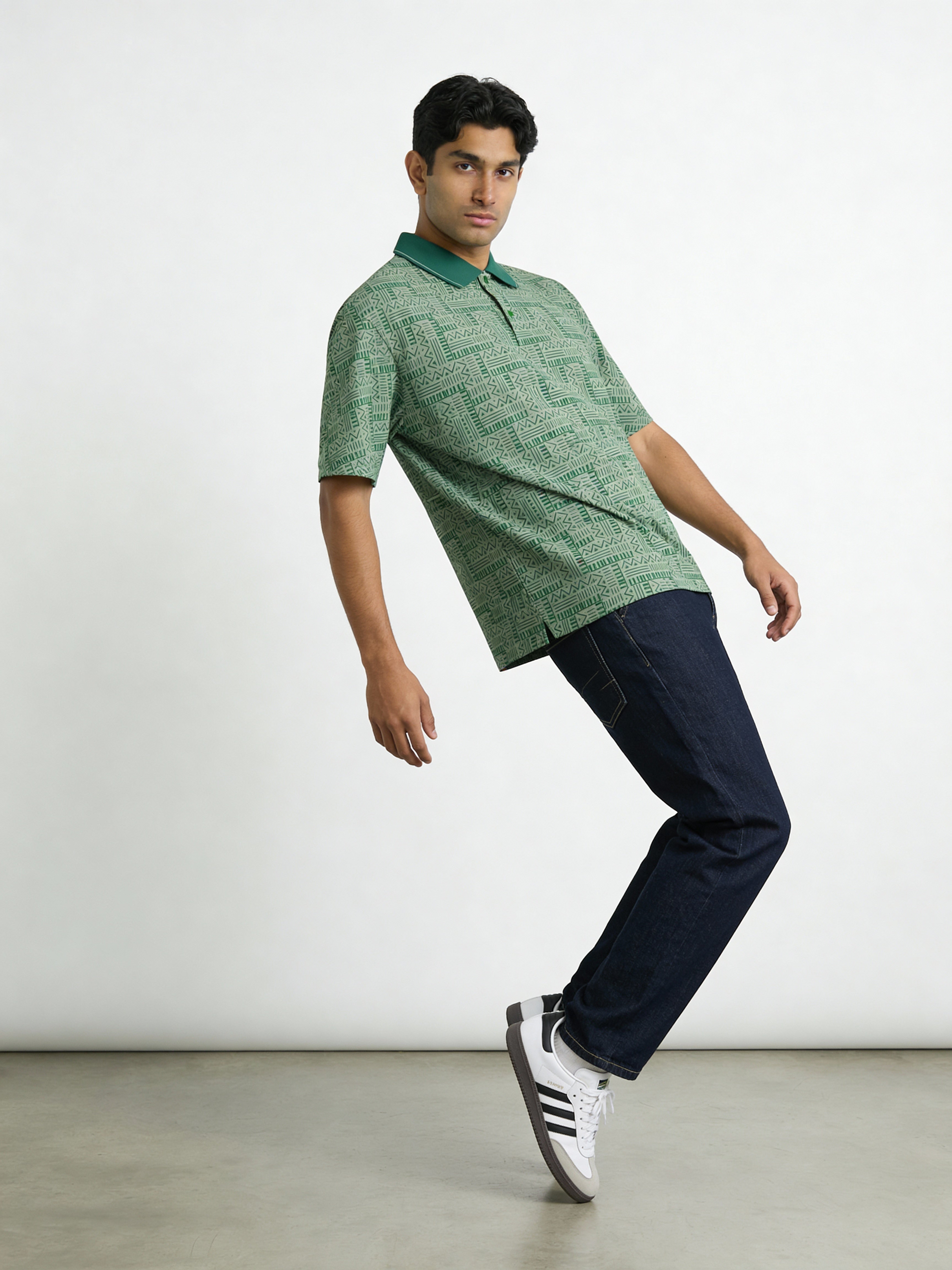 All-Over Print Formal Boxy polo
