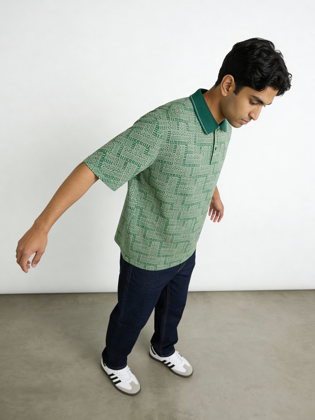All-Over Print Formal Boxy polo