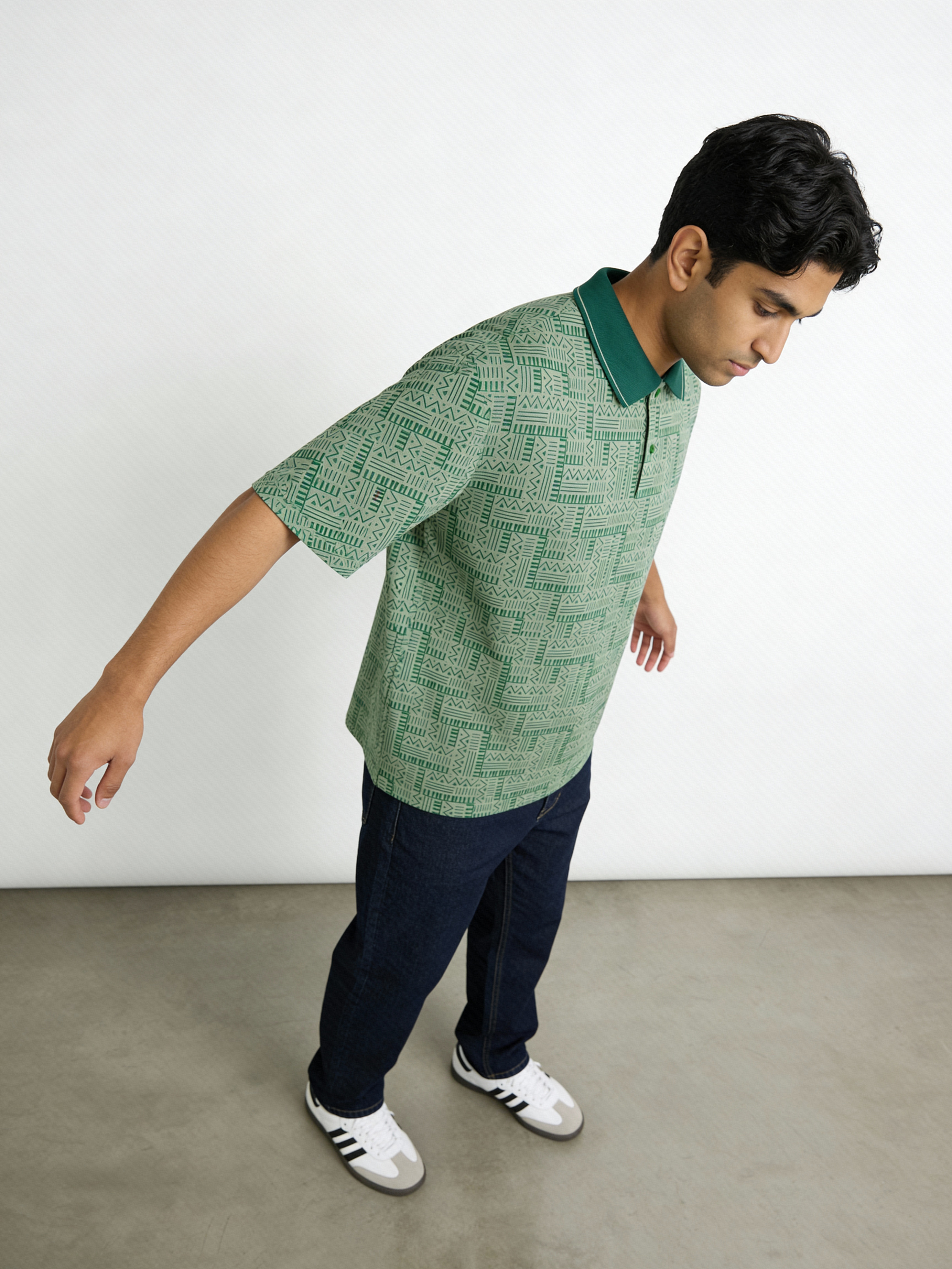 All-Over Print Formal Boxy polo