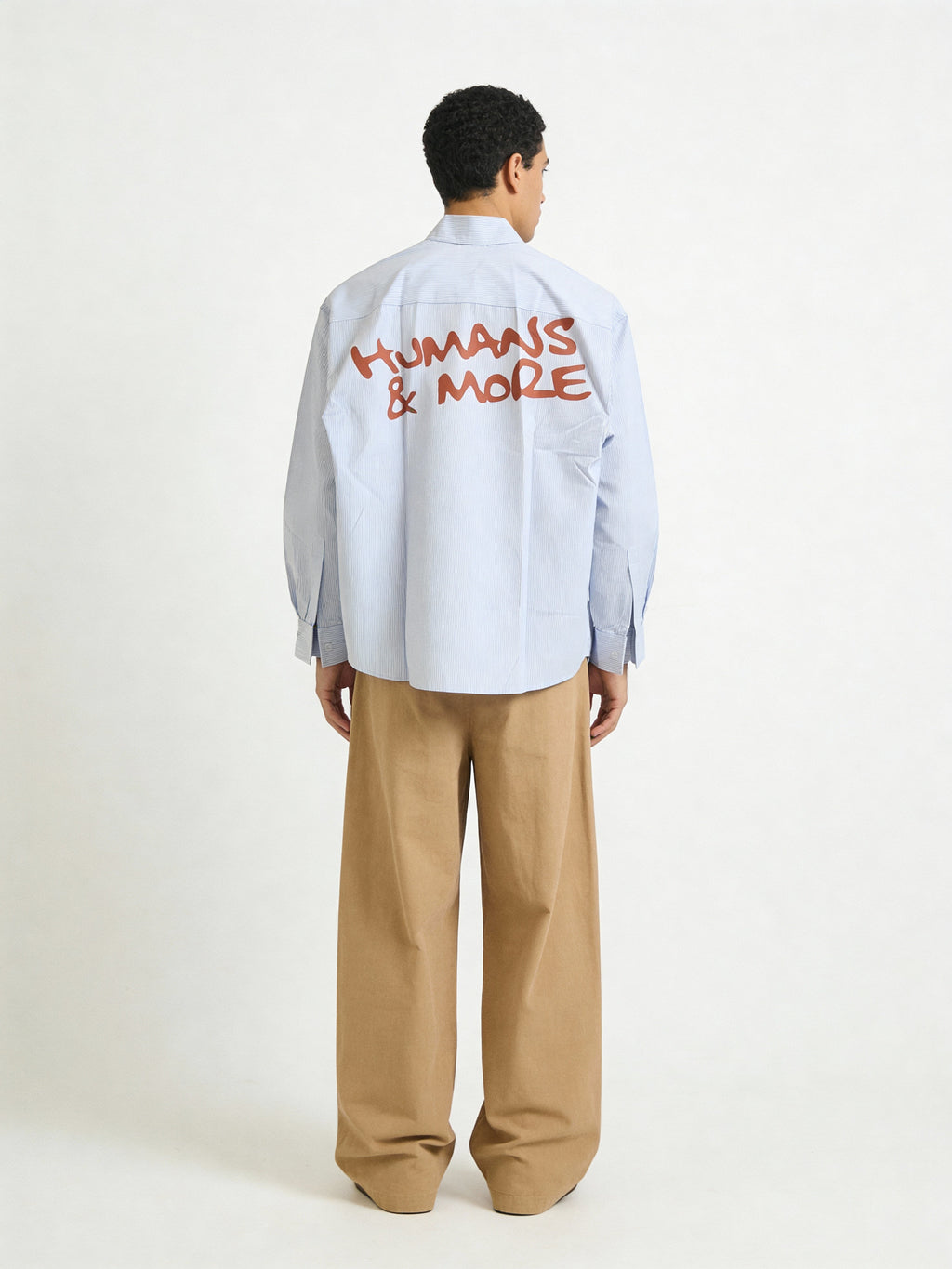 Blu (Skin Cotton Oversized Stripe boxy fit Shirt)