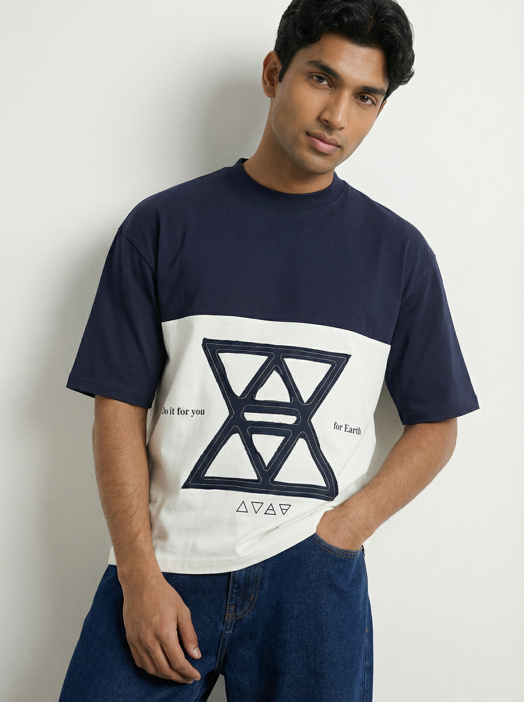 Two-Panel Minimal Branding boxy Tee