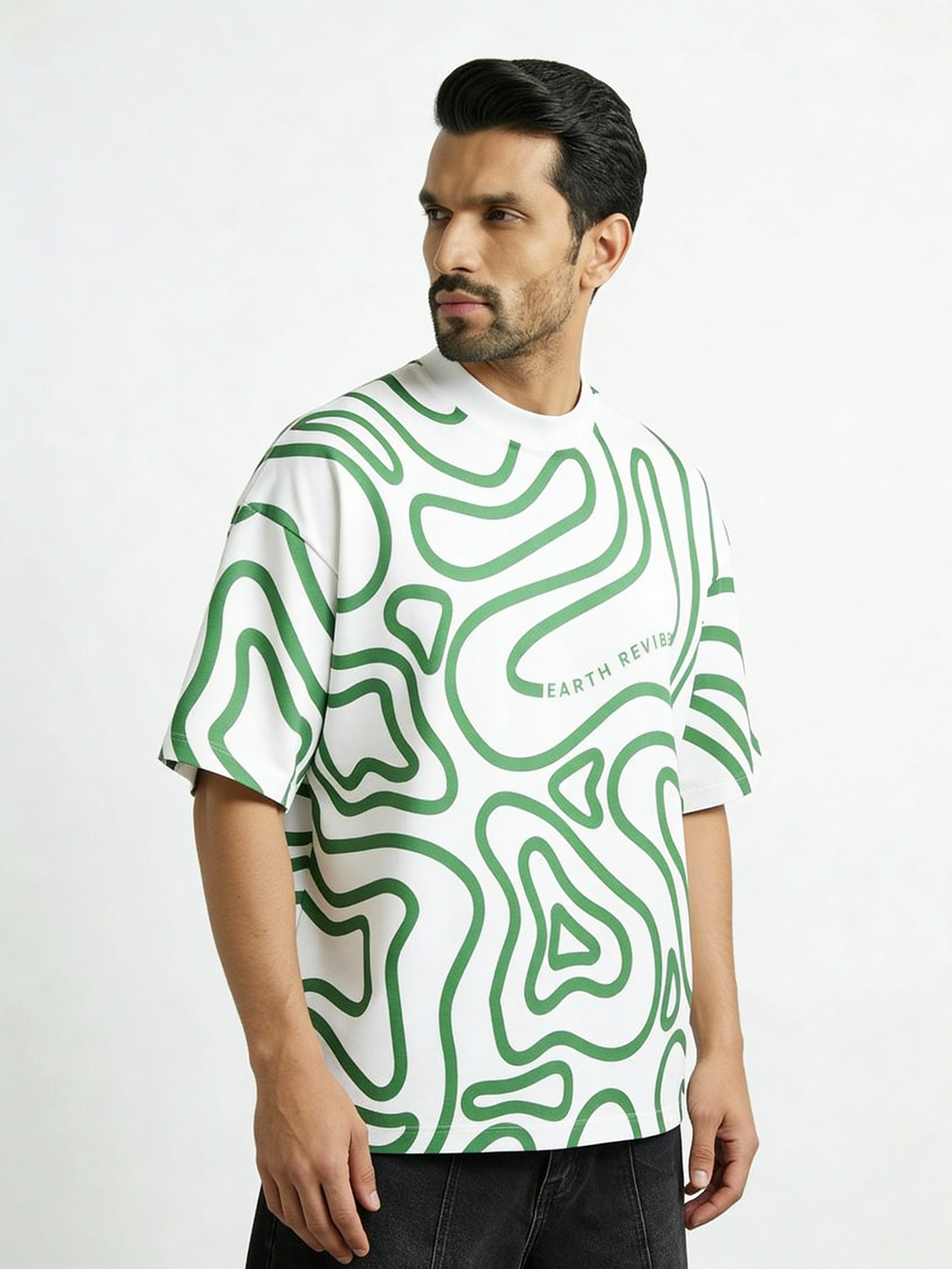 Herbal White All-Over Print Boxy Tee