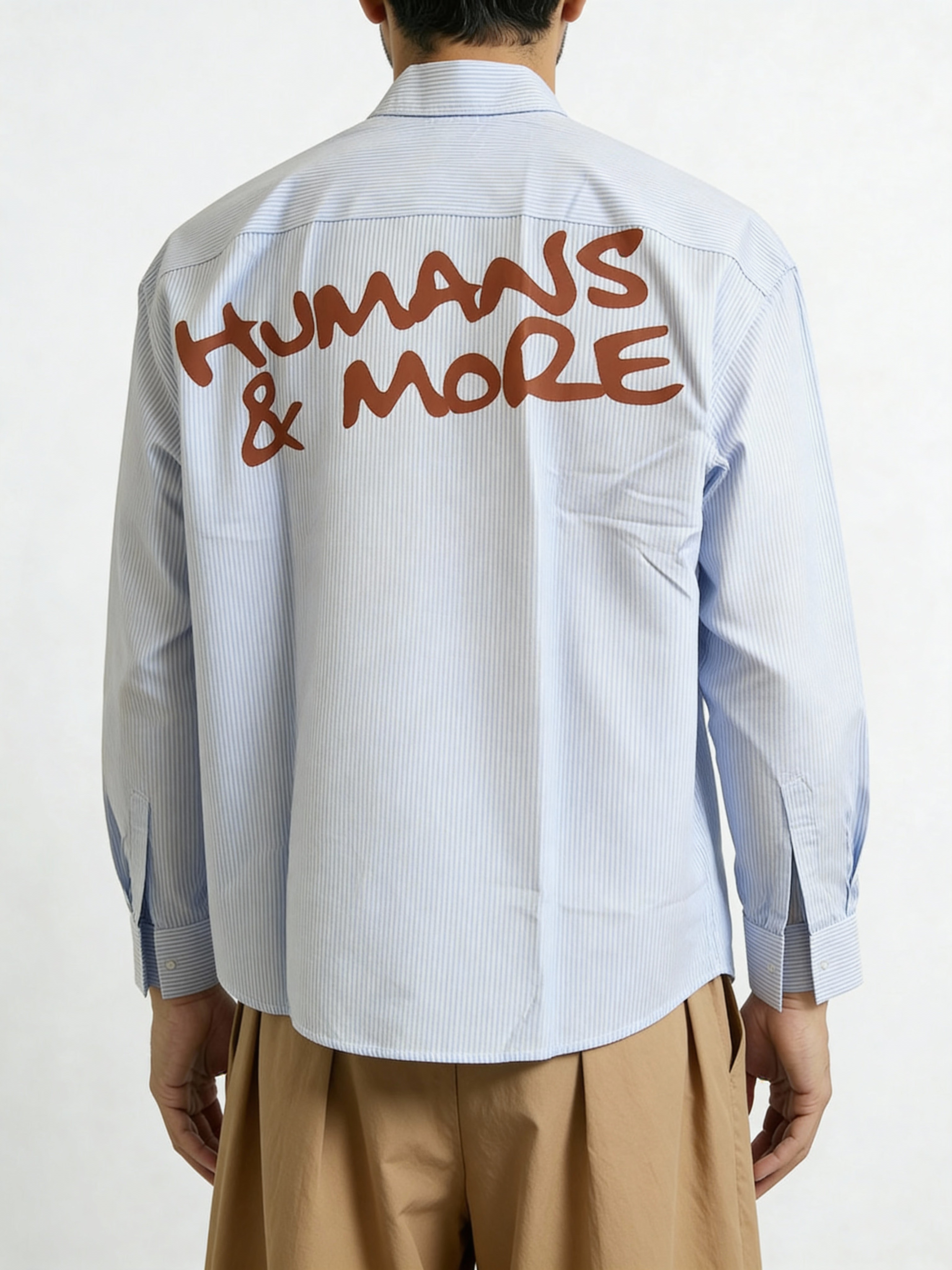 Blu (Skin Cotton Oversized Stripe boxy fit Shirt)